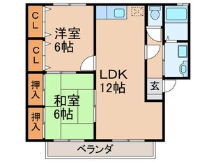 スト－クハイムＢ棟の物件間取画像